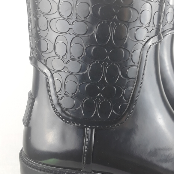 Coach Short Black Rain Boots - Picture 3 of 7